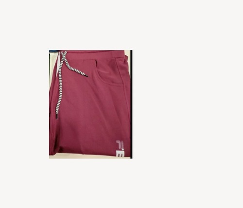 मैरॉन वॉशेबल और आरामदायक मैरून रंग का डेली वियर प्लेन लाइक्रा मेन्स लोअर