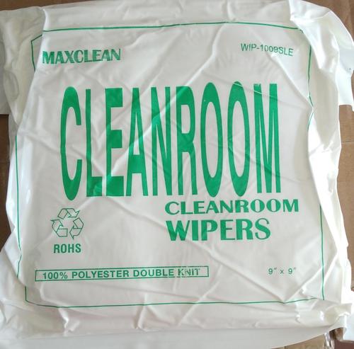 9x9 Inch 100% Polyester Double Knit Cleanroom Wipes