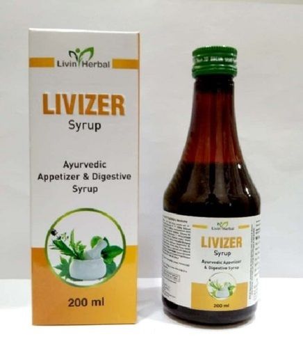 Liquid Ayurvedic Formula Appetizer And Digestive Syrup, Livizer Syrup 200 Ml