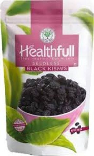 Organic Black Color Fresh And Natural Healthful Seedless Black Kismis Pack