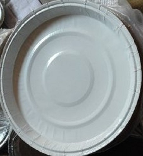 Disposable Paper Plates - Medium Size Round Shape Ivory White | Lightweight Plain Design Affordable Pricing Timely Delivery for Parties and Events