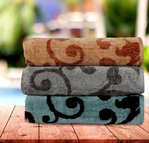 Multi Needle Computerised Embroidered Cotton Jacquard Bath Towel Age Group: Adults