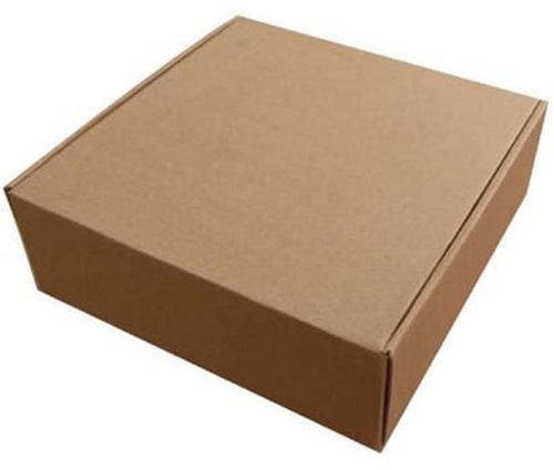 Plain Brown Color Corrugated Box With Rectangular Shape And Eco Friendly Saddle Stitched