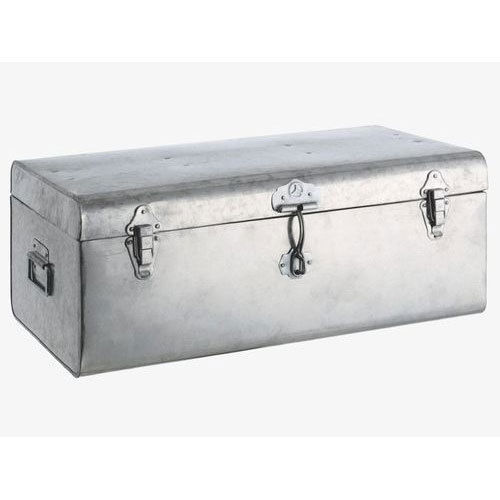 Polished Metal Stainless Steel Storage Trunk