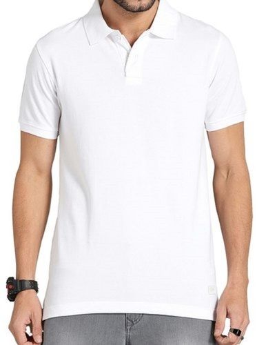 Plain White And Short Sleeve Collar Sports T Shirt For Mens Age Group: Adults Best Price in Hyderabad | Rk Sports
