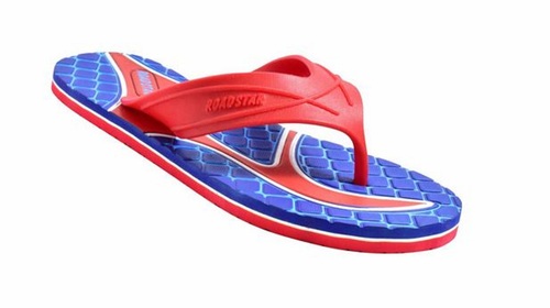 Roadstar Davis-1 पुरुषों के लिए लाल और नीला कैज़ुअल रबर फ्लिप फ्लॉप स्लिपर, साइज़ 6x10