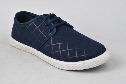 Skin Friendly Easy To Wear Lace Closure Blue And White Mens Casual Shoes