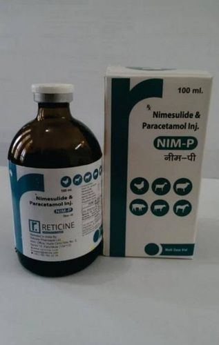 Veterinary Nimesukide Paracetamol Injection (100 Ml Bottle)