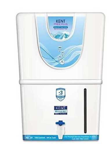 Plastic Wall Mounted Type Kent Pride Plus Electricity Efficient Water Purifier