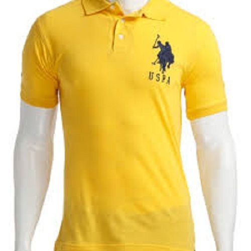  Soft Comfortable And Breathable Cotton Fabric Yellow Color T-Shirt For Mens Age Group: Customize