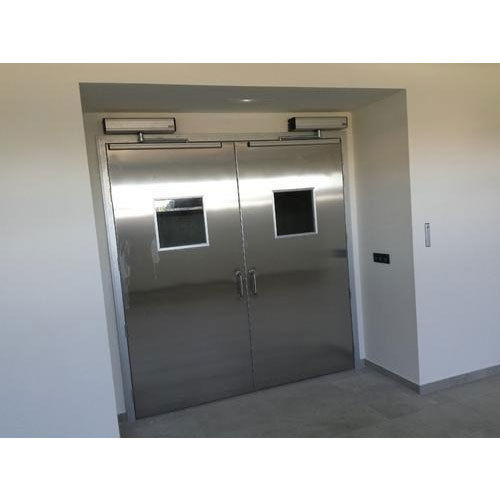 Finished 7 Feet Stainless Steel 304-306 Grade Hospital Swing Door