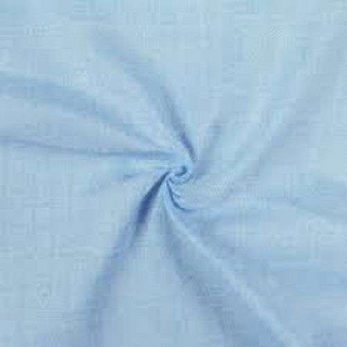 Anti Wrinkle And Fade Blue Color Plain Cotton Fabric For Summer Weather