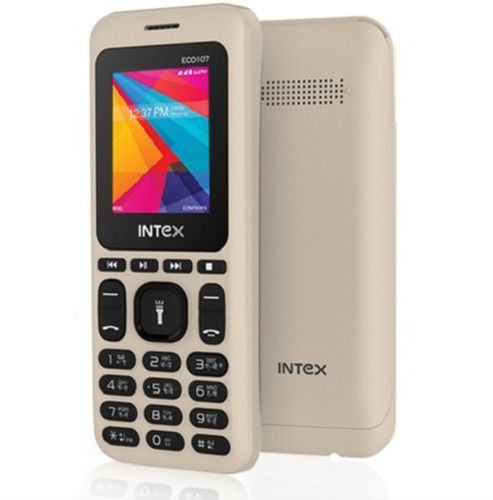 Battery-Powered Branded Intex Eco 107 Keypad Mobile Phone with 3.5 Inches Screen