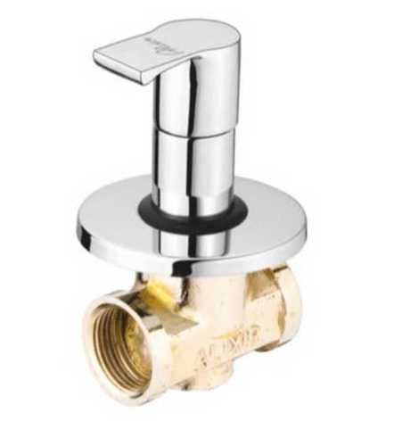 Stainless Steel Single Flow Push Type Chrome Coating Brass Flush Cock For Bathroom Fitting