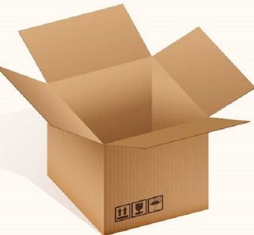 Brown Square Corrugated Paper Packaging Box With 5-10 Kg Weight Holding Capacity