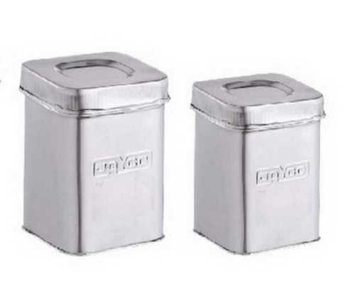 Stainless Steel Square Tall Tin Containers For Food Storage