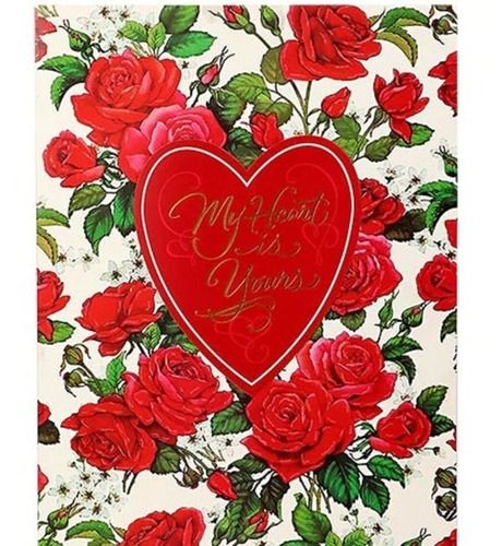 Varnish Valentine'S Day Floral Adorable Foldable Printed Beautiful Greeting Card