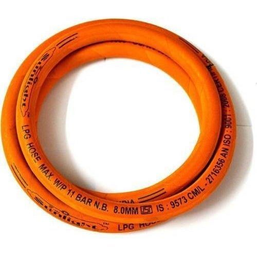 Long Lasting And Flexible Orange Colour Rubber Lpg Gas Pipe For Gas Cylinder