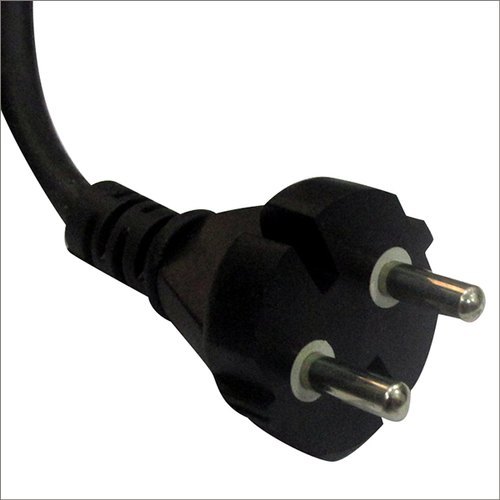 2.5A Black Colored Type 2 Pin Plug Lead With 1 Year Warranty And 220V Rated Voltage Application: To Supply Current To Electric Googs