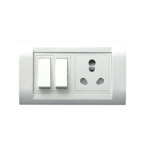 5-15A White Modular Switch Board With Plastic Materials And 220V Rated Voltage Application: Home