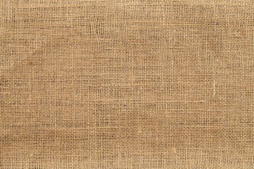 Flocked Brown Plain Jute Blended Fabrics For Home Furnishing