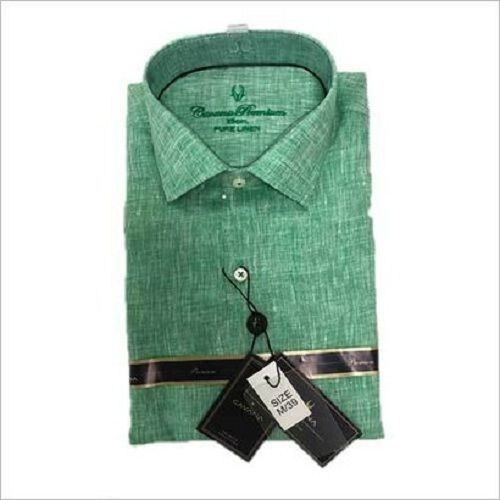  पहनने में आरामदायक 100% कॉटन फुल स्लीव स्लिम फिट फॉर्मल लिनन शर्ट पुरुषों के लिए 