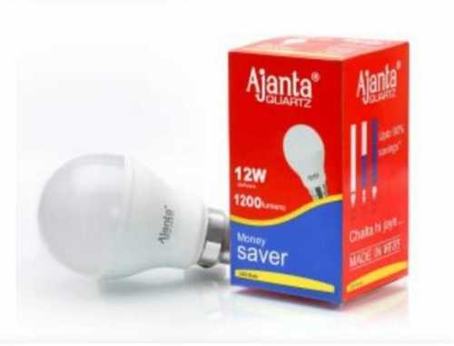 White Color Cool Daylight Round Shape 12 Watt Led Bulb, 2700-3000 K Body Material: Aluminum