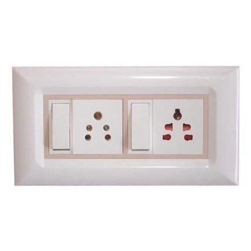 Copper White Colored Modular Switch Board With 1 Year Warranty And 150 Gm Weight