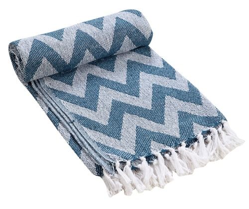 Big Zig Zag Design Cotton Throw (125x150cm)