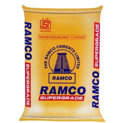 Grey Color 50Kg Ramco Supergrade Portland Pozzolana Cement For Construction Bending Strength: 50 To 65 Mpa