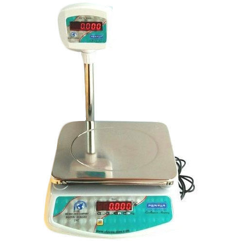 White Highly Durable And Rust Resistant Portable Table Top Weighing Scale