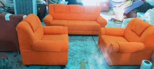 Orange colour deals sofa set