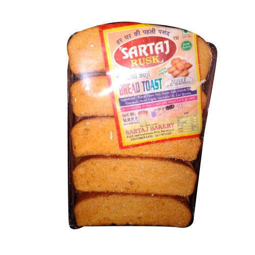 Hygienic Prepared Mouthwatering Taste Healthy And Crispy Sartaj Suji Rusk (400mg)