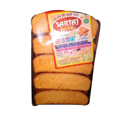 Hygienic Prepared Mouthwatering Taste Healthy And Crispy Sartaj Suji Rusk (400Mg) Fat Contains (%): 0.3 Percentage ( % )