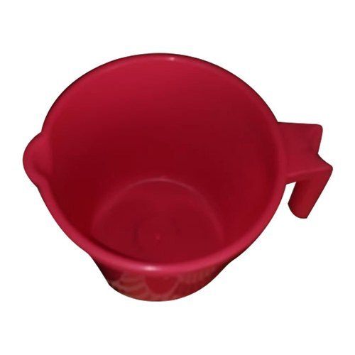 Modern Red Color Unbreakable Strong Plastic Bathroom Mug For Bathing