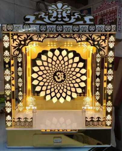 Polishing White And Black Color Attractive Pattern Acrylic Temple For Worship Use