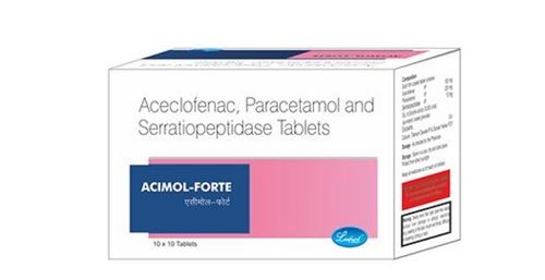 Acimol-Forte Aceclofenac, Paracetamol And Serratiopeptidase Tablets, 10x10 Blister Pack