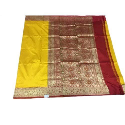 Multi Color Appealing Look Skin Friendliness Comfortable To Wear Banarasi Silk Ladies Saree