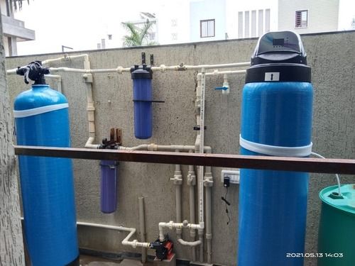 Blue Stainless Steel Fully Automatic Carbon Filtration Water Softener Plant Installation Type: Cabinet Type