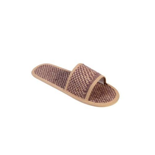 Mens Fancy Brown Colour Open Toe Style Casual Jute Slippers For Daily Wear