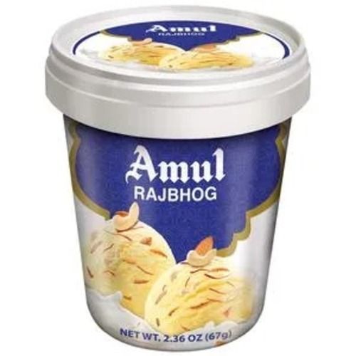 Amul Rajbhog Ice Cream Cup Size 67gm With 2 Days Shelf Life And 36% Fat Contents