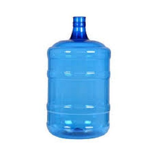 Blue Color Round Plastic Mineral Storage Water Jar Use For Office And Home Hardness: Rigid