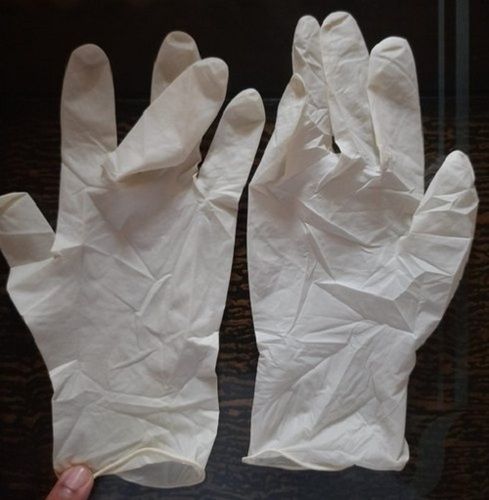 Comfortable And Skin Friendly Mid Forearm Latex White Gloves Powdered Glove 