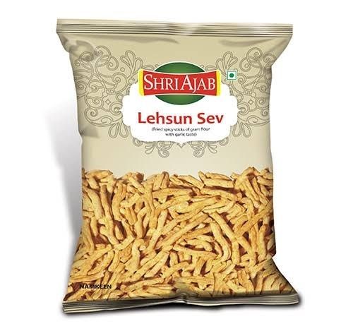 Hygienic Prepared Rich Taste Crunchy Salty And Spicy Lehsun Besan Sev Namkeen