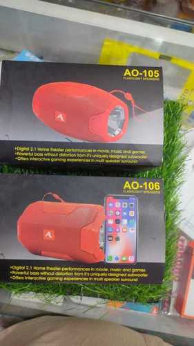 Portable Red Ao-105 Wireless Bluetooh Flashlight Speaker Frequency Response: 100 Hertz (Hz)