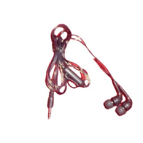 Red And Black Vacuum Mobile Earphone With Good Sound Quality - Plastic and Rubber, Lightweight Design , Built-in Microphone for Hands-Free Calls