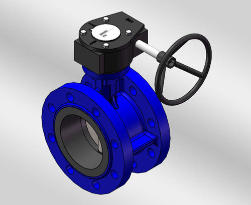 Powder/Epoxy Coating 80 To 300 Mm Size Centric Pn 10/16 Pressure Ductile Iron Double Flanged Butterfly Valve