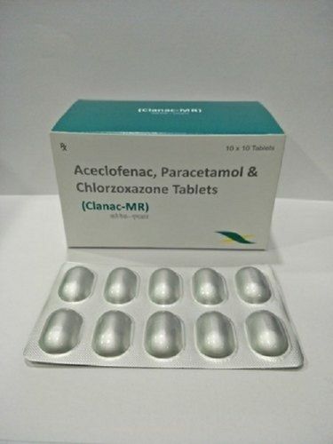 Aceclofenac Paracetamol And Chlorzoxazone Clanac-Mr Tablets (10X10 Tablets) Medicine Raw Materials