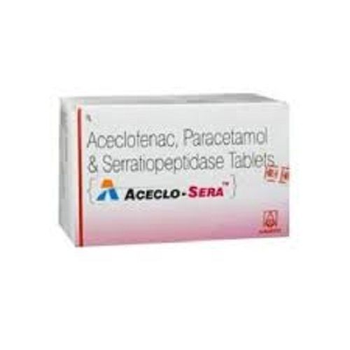Aceclotenac Paracetamol And Serratiopeptdase Aceclo-Sera Tablets (10x Tablets)