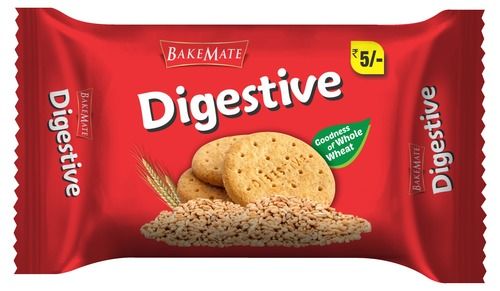 Normal Bakemate 100% Healthy Whole Wheat High Fibre Digestive Biscuits For Evening Snack